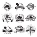 Mining Industry Vintage Emblems