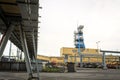 Mining infrastructure. Shaft, conveyors and buildings .