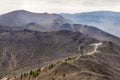 Mining lifeless dumps after quarrying in the city of Karabash, Chelyabinsk region