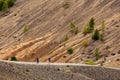 Mining lifeless dumps after quarrying in the city of Karabash, Chelyabinsk region