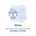 Mining light blue concept icon Royalty Free Stock Photo
