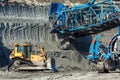 Mining machinery in the mine