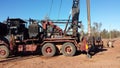 Mining for opals and Mining Life in the NSW Outback Opal Fields, New South Wales, Australia Royalty Free Stock Photo