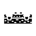 mining peat glyph icon vector illustration Royalty Free Stock Photo