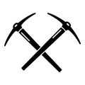 Mining pickaxe icon , simple style Royalty Free Stock Photo