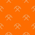 Mining pickaxe pattern vector orange