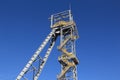 Mining shaft headframe Royalty Free Stock Photo