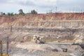 A mining Shovel excavator in a opencast coal mine Royalty Free Stock Photo