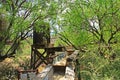 Mining Sluice on La Posta Quemada Ranch in Colossal Cave Mountain Park Royalty Free Stock Photo