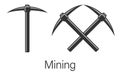 Mining tool pickaxe vector icon