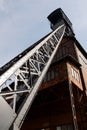 Mining tower old coal mine shaft Royalty Free Stock Photo