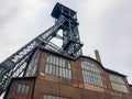 Mining tower of old Hlubina black coal mine in Ostrava Dolni Vitkovice region Royalty Free Stock Photo