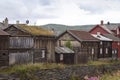 The mining town of Roros, Norway, with many wooden houses Royalty Free Stock Photo