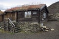 The mining town of Roros, Norway, with many wooden houses Royalty Free Stock Photo