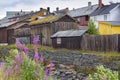 The mining town of Roros, Norway, with many wooden houses Royalty Free Stock Photo