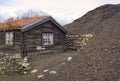 The mining town of Roros, Norway, with many wooden houses Royalty Free Stock Photo