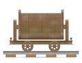 Mining trolley cart vector illustration