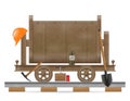 Mining trolley cart vector illustration