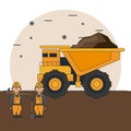Mining workers cartoon