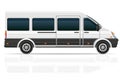 Minio bus for the carriage of passengers vector illustration