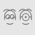 Minion set vector icon. Royalty Free Stock Photo