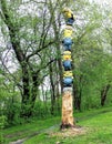 Minion Totem Pole Carved out of Tree Stump
