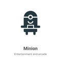 Minion vector icon on white background. Flat vector minion icon symbol sign from modern entertainment and arcade collection for
