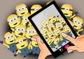 Minions on crowd Royalty Free Stock Photo