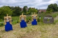 Minions Scarecrows in Nawton, North Yorkshire, UK