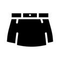 miniskirt glyph icon vector illustration