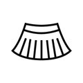 miniskirt line icon vector illustration