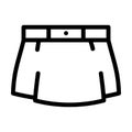 miniskirt line icon vector illustration