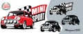 Minisport500 Vintage Mini Cooper Car vector illustration