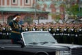 The Minister of defence of Russia Sergey Shoigu, the parade devoted to the Victory Day at the dress rehearsal.