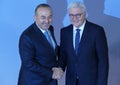 Minister Dr Frank-Walter Steinmeier welcomes Mevlut Cavusoglu