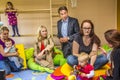 Minister Manuela Schwesig in a Kindergarden