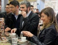 Minister Maria Elena Boschi, coffee break