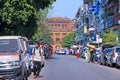 Ministers\' Building And Yangon Street, Yangon, Myanmar