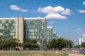 Ministry buildings at Esplanade of the Ministeries - government departments offices - Brasilia, Distrito Federal, Brazil Royalty Free Stock Photo