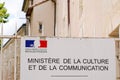 Ministry of Culture and Communication entrance office facade french logo and sign text