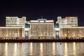 Ministry of Defense of the Russian Federation at night.
