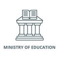 Ministry of education vector line icon, linear concept, outline sign, symbol