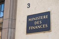 Ministry of Finance sign in French in Luxembourg