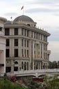 Ministry of Foreign Affairs building overlooking the Vardar River in central Skopje, Macedonia Royalty Free Stock Photo