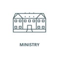 Ministry vector line icon, linear concept, outline sign, symbol