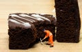 Miniture cake miner Royalty Free Stock Photo
