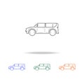 minivan car line icon. Types of cars Elements in multi colored icons for mobile concept and web apps. Thin line icon for website d