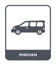 minivan icon in trendy design style. minivan icon isolated on white background. minivan vector icon simple and modern flat symbol