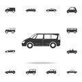 Minivan large car icon. Detailed set of cars icons. Premium graphic design. One of the collection icons for websites, web design,