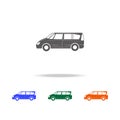 Minivan large car icon. Types of cars Elements in multi colored icons for mobile concept and web apps. Icons for website design an